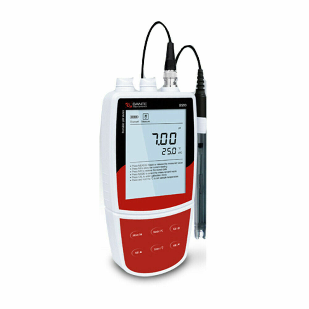 ya 26 Portable PH Meter Temperature Meter with -2.00 To 20.00pH Data Storage Function