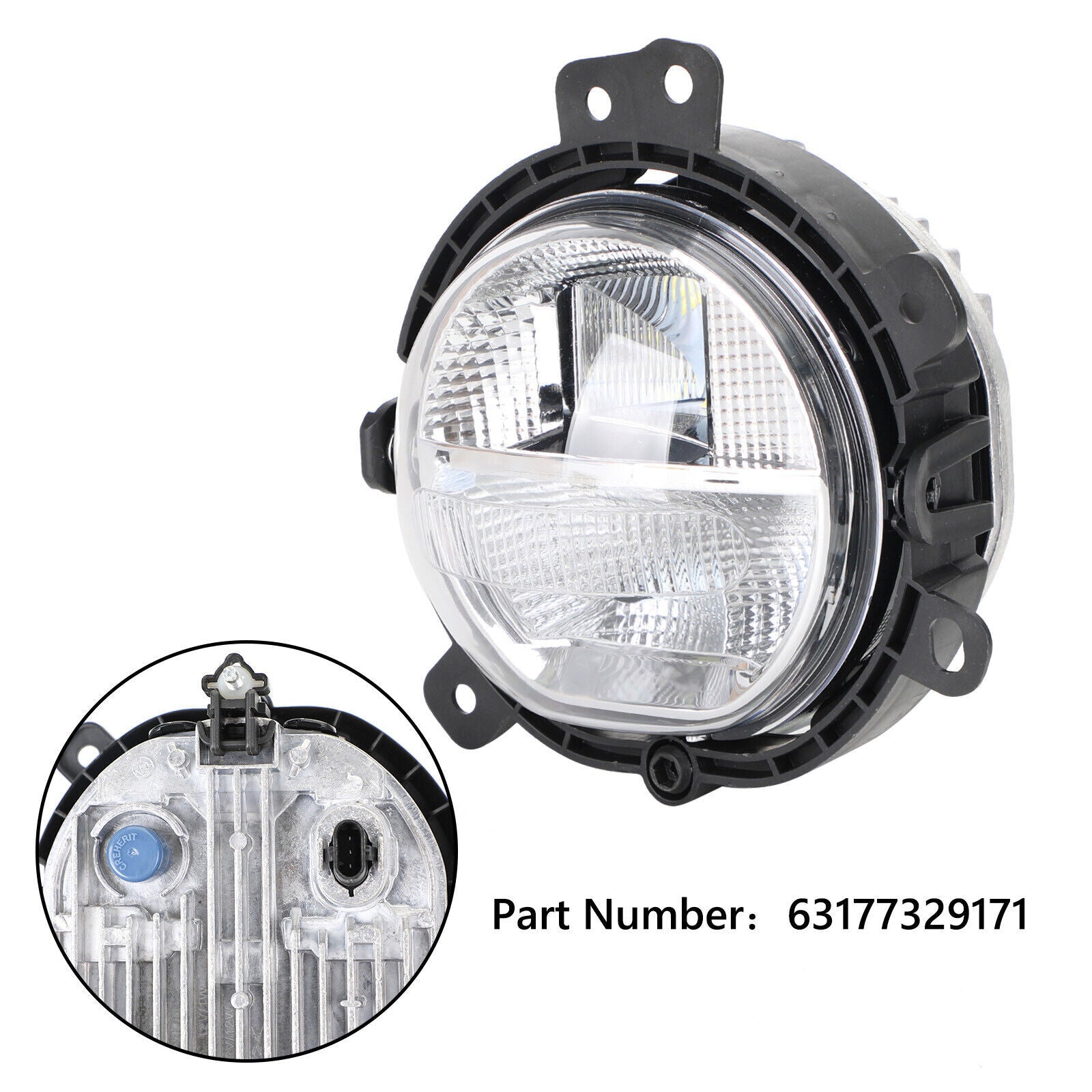 ya 1 8.5.2 Front Bumper Left Fog Light Lamp 63177329171 for Mini F55 F56 F54 F57