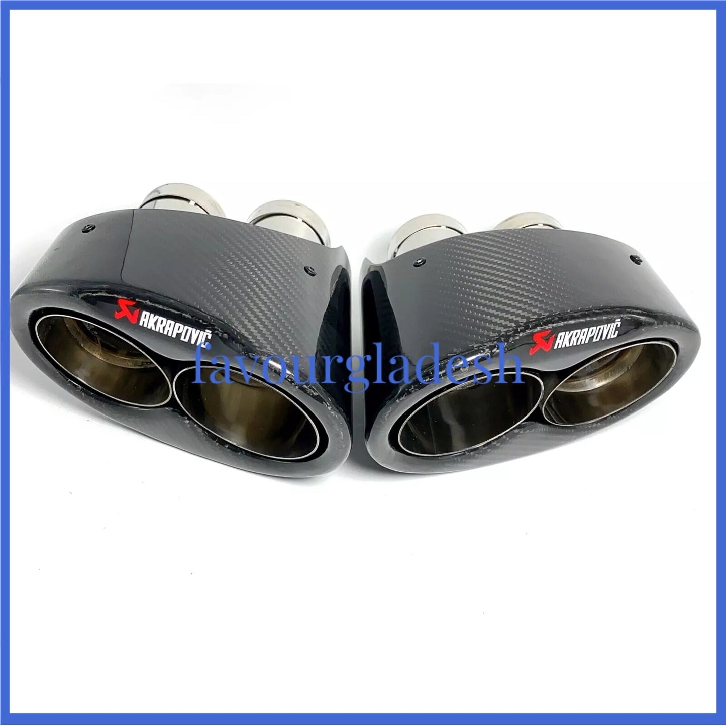 ya 4 6.17.2 1 pair of Akrapovic carbon fiber tips for Audi RS3 RS4 RS5 RS6 A3 for A4 A5 A6