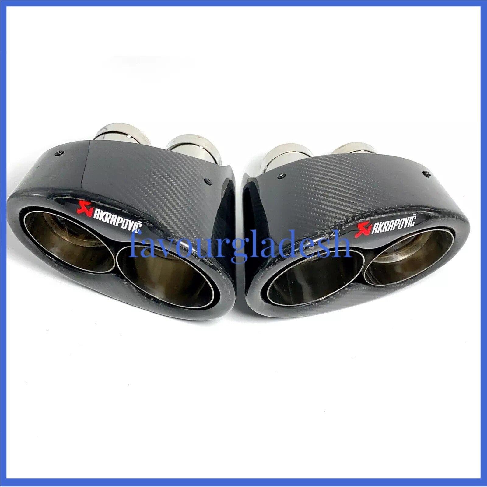 ya 4 6.17.2 1 pair of Akrapovic carbon fiber tips for Audi RS3 RS4 RS5 RS6 A3 for A4 A5 A6