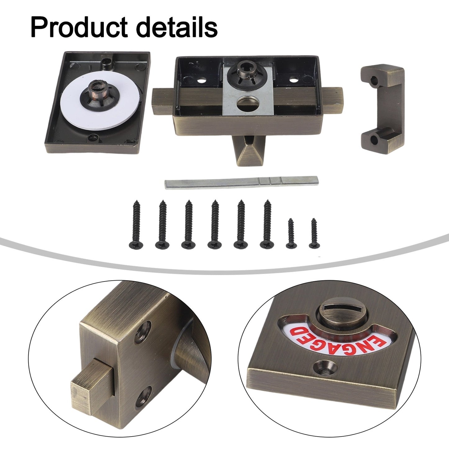 ya 14 Antique Style Bronze Indicator Bolt for Bathroom Privacy WC Toilet Door