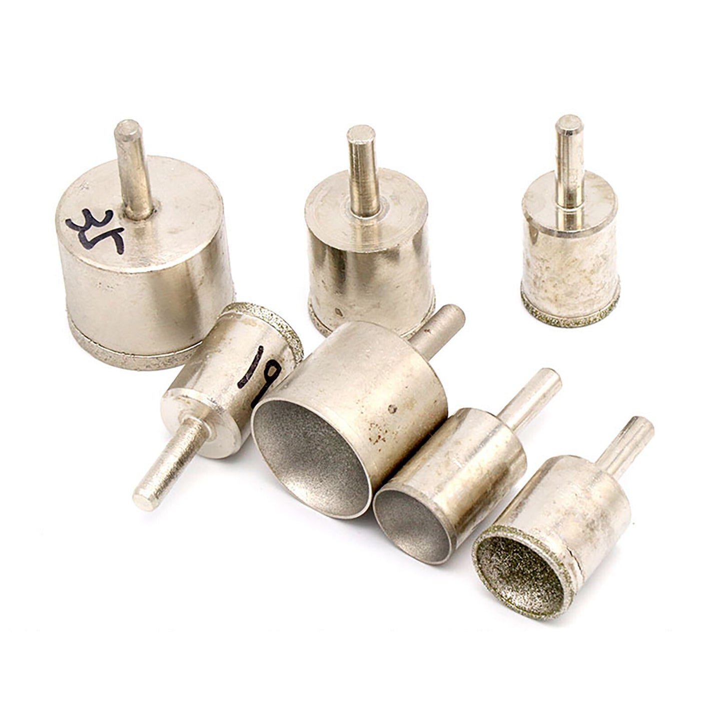 3mm-25mm Diamond Burr Grinding Head Crude Fine Cylinder Concave For Bead Shaping