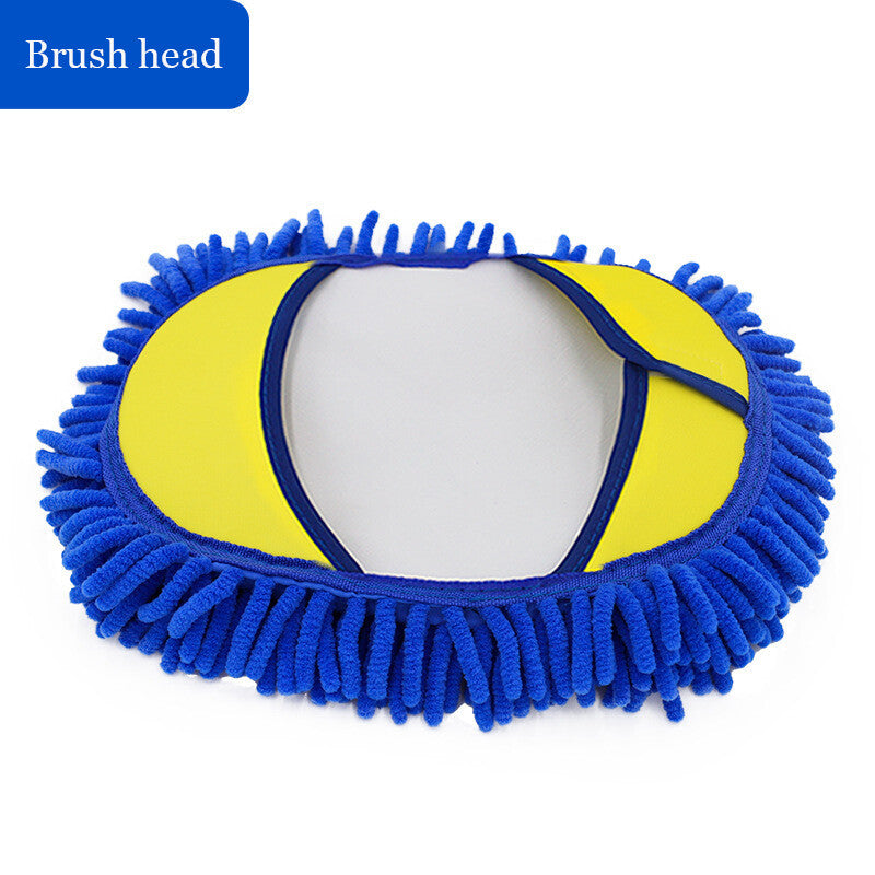 ya 5 8.7 Microfiber Car Wash Brush Mop Kit with stretchable Long Handle Car Cleaning Blue