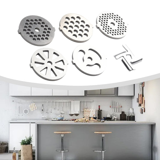 ya 26 Stainless Steel Kit 6PC Meat Grinder Disc Easy To Clean Food Grinder Accessories