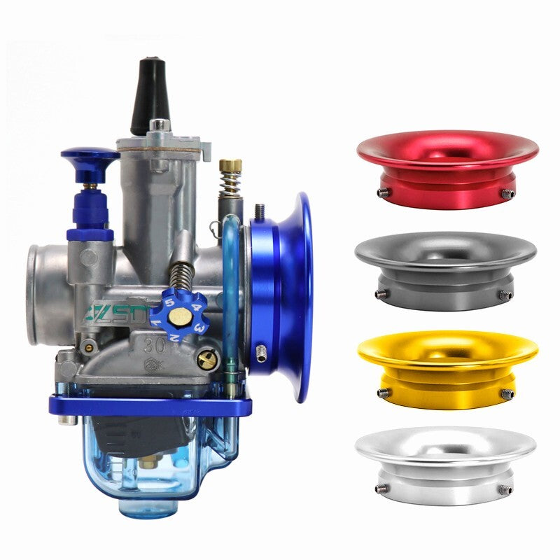 ya 8 5.26 50mm Carburetor Velocity Stacks Air Filter Cup Funnel Trumpet CNC For ATV