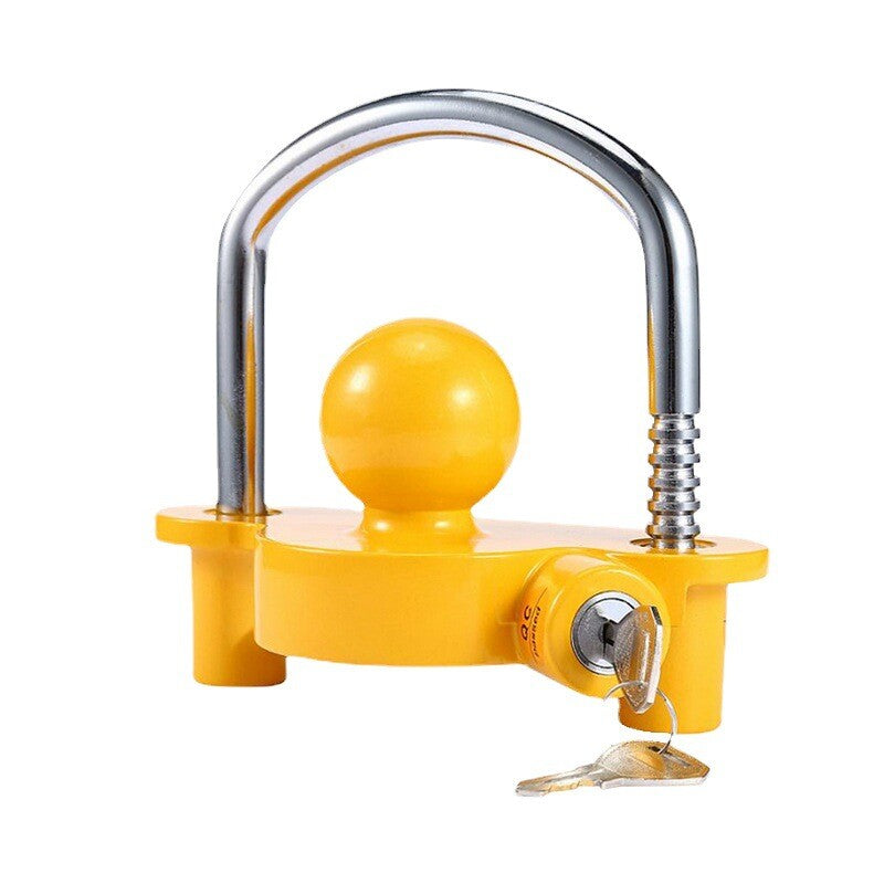 ya 2 6.26.2 1*Universal Trailer Ball Hitch Coupler Lock Ball Tongue Steel 2 2-5/16 Yellow