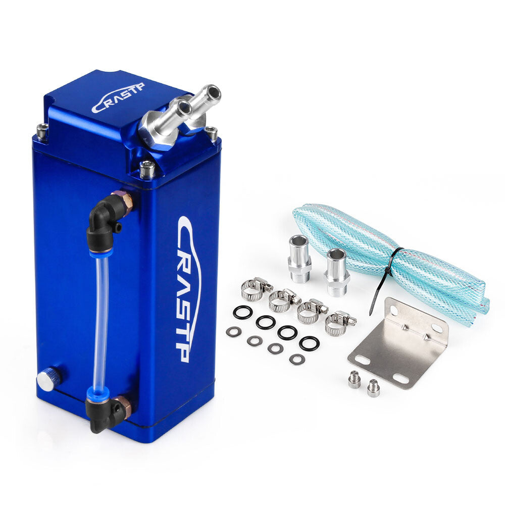 ya 27 6.21 Square Shape Engine Oil Catch Can Tank Reservoir Breather Fuel Tank Blue