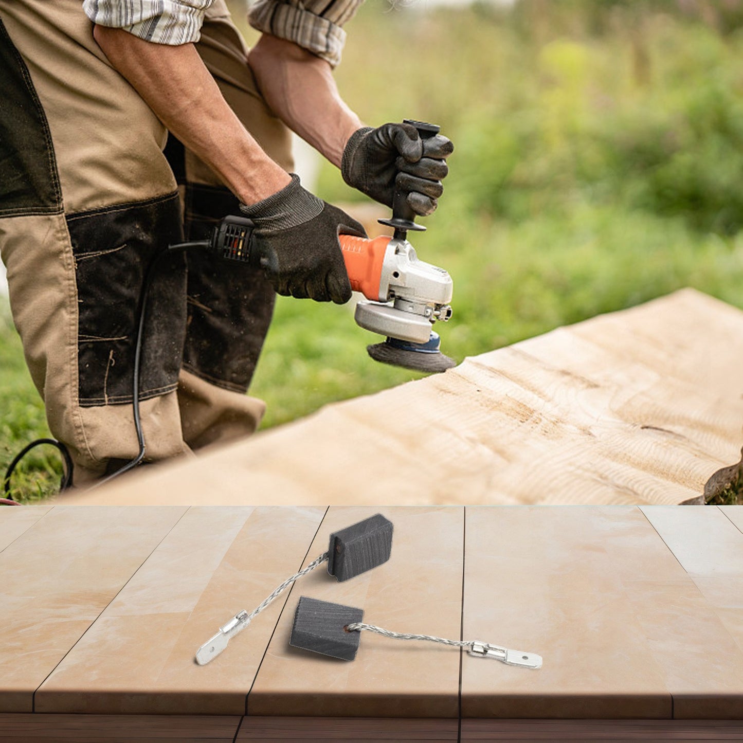 ya 17 Carbon Brush Replacement for Metabo For WEP 15 150 Angle Grinder Two Pack