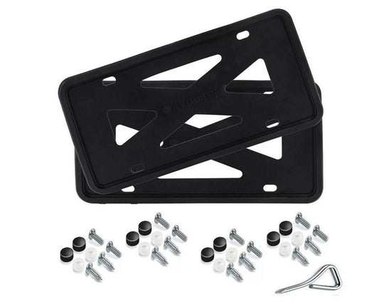 ya 1 8.5.1 Car License Plate Front and Rear Cover Trunk Boot Black American Flag for Ram 12 ¡°x6¡±