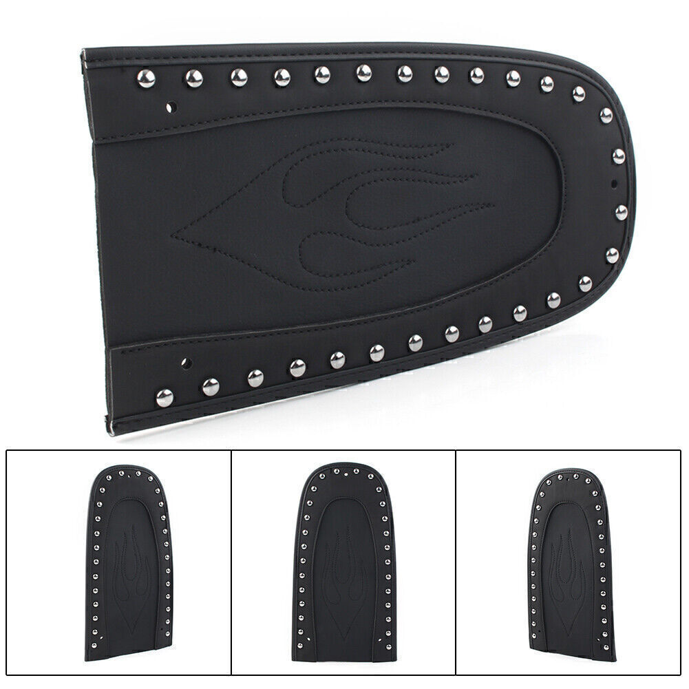 ya 7 6.11 PU Leather Flame for SEAT Rear Fender Bib Black Fit for Harley Street Glide FLHX 06-19