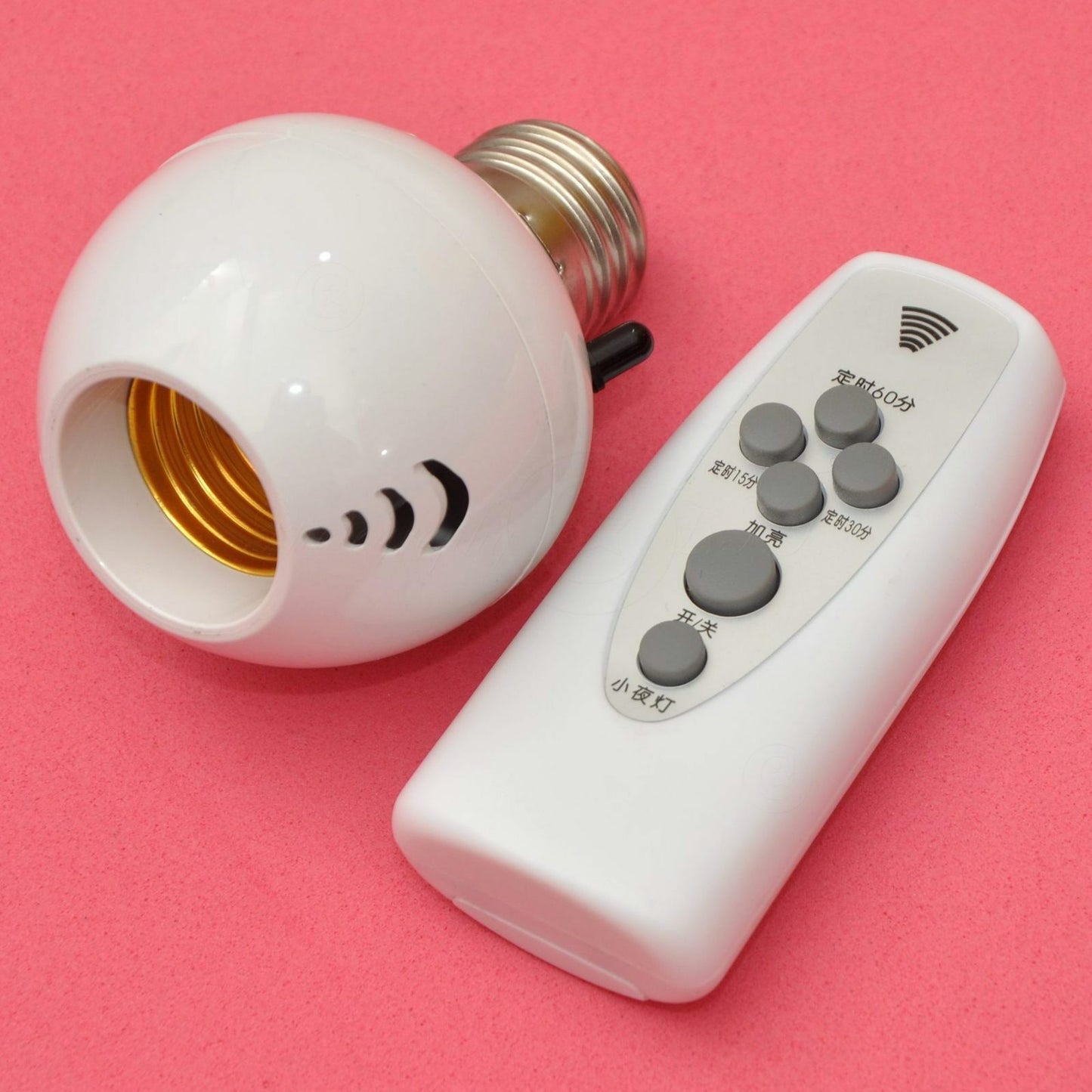 ya 14 Wireless IR Remote Control E27 Light Bulb Holder Dimmable Timer Night Light Base