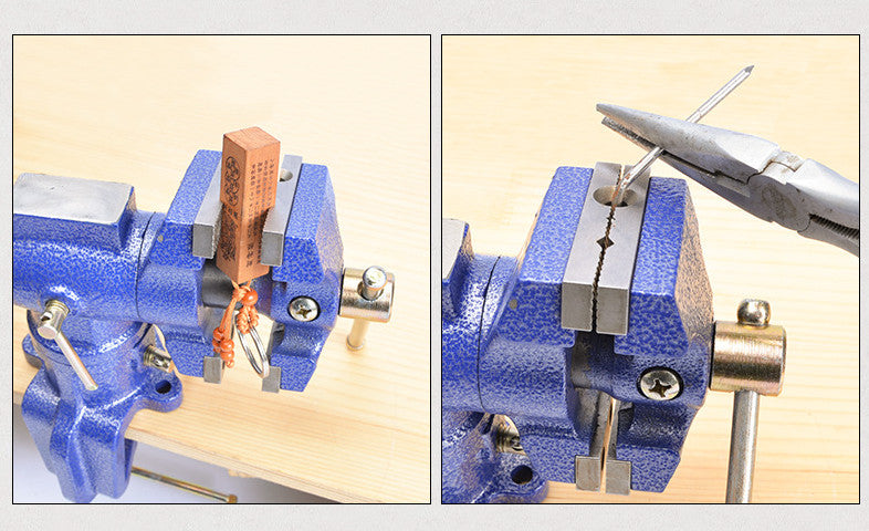 ya 25 New Double-jaw Table Vise Multi-functio l Clamp 360-de  Rotating Workbench