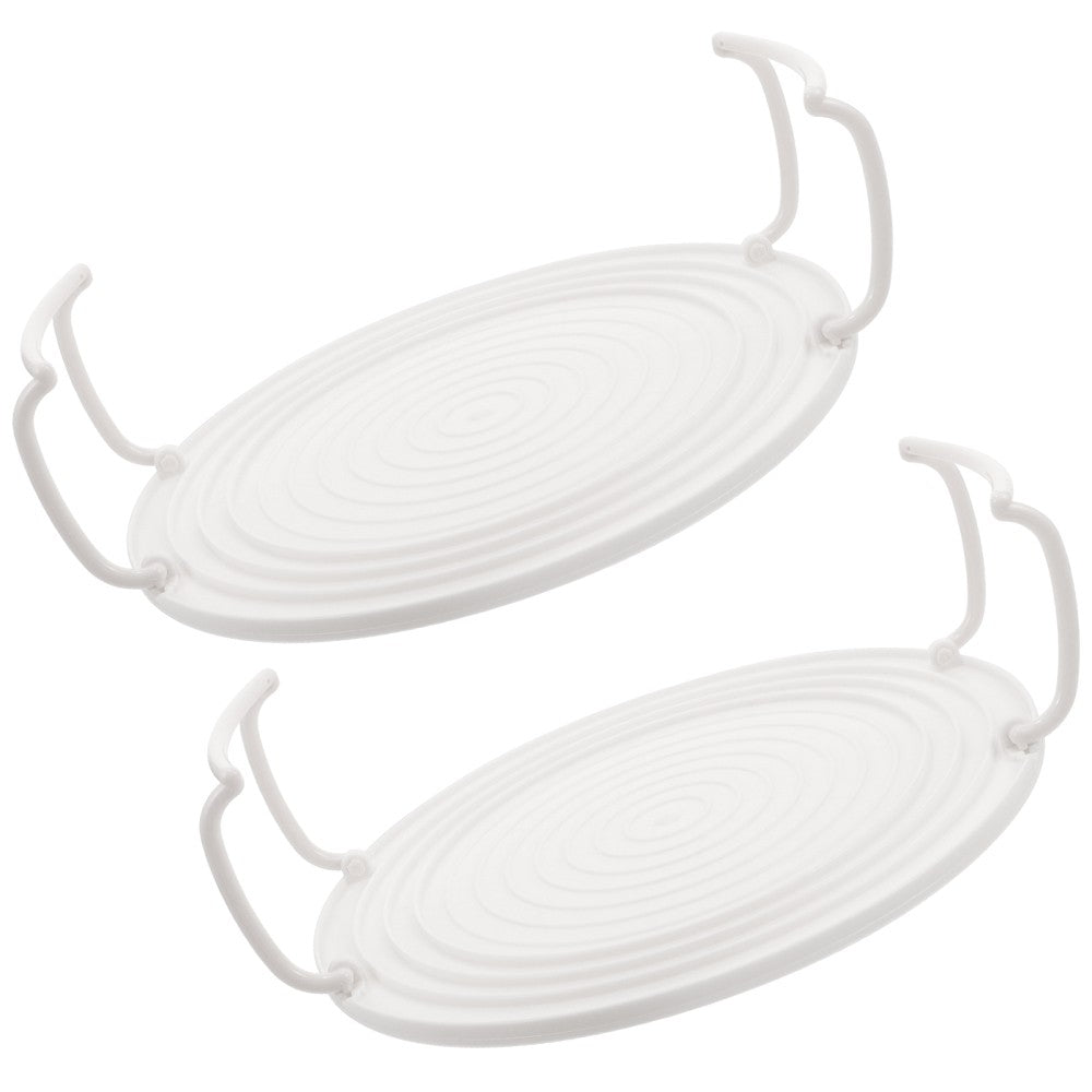 ya 25 2pcs Rouded Mircrowave Oven Rack Layered Steaming Tray Kitchen Accessory