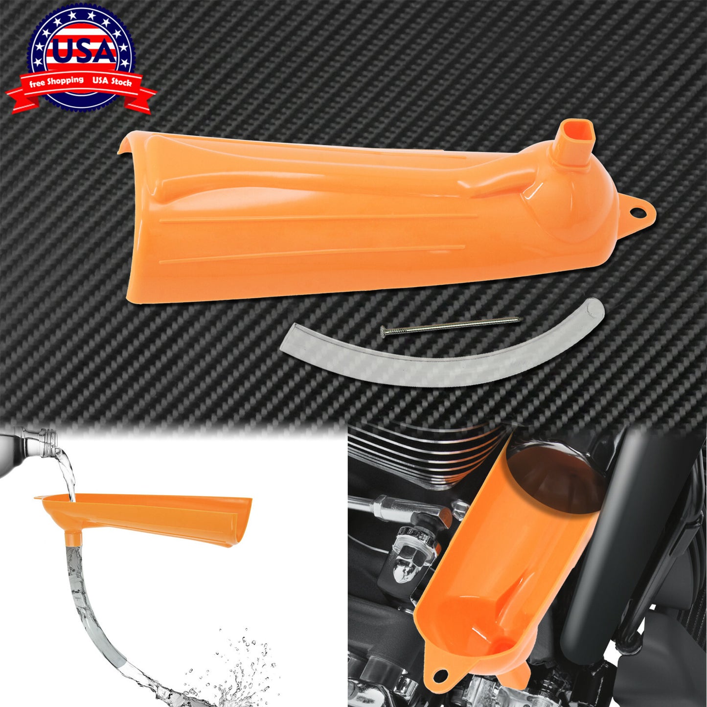 ya 1 6.30 Transmission Crankcase Fill Oil Catcher Drain Drip- Funnel Fit for Harley