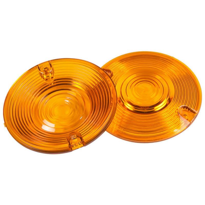 ya 1 7.2 2X Turn Signal Light Flat Lens Cover Yellow Fit for Harley Touring Electra Glide