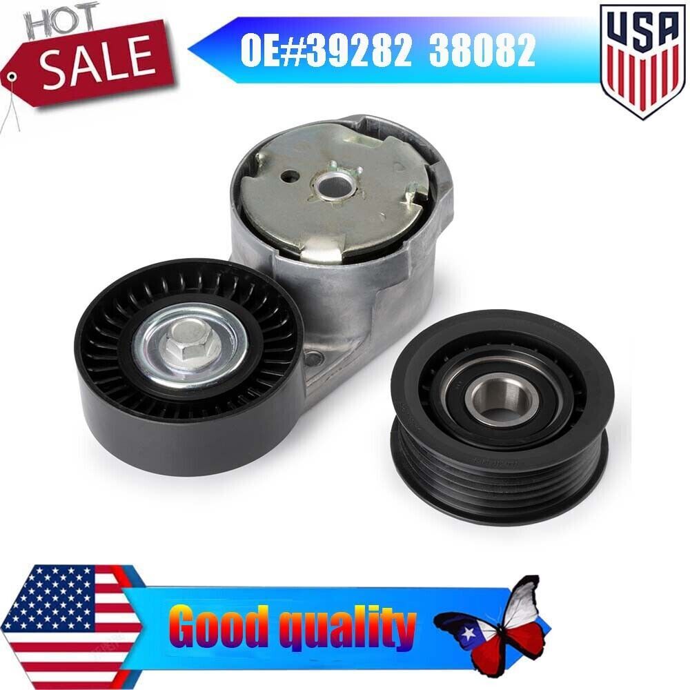 ya 10 5.29.2 39282 38082 Belt tensioner assembly + drive belt idle pulley for Chrysler 200 300