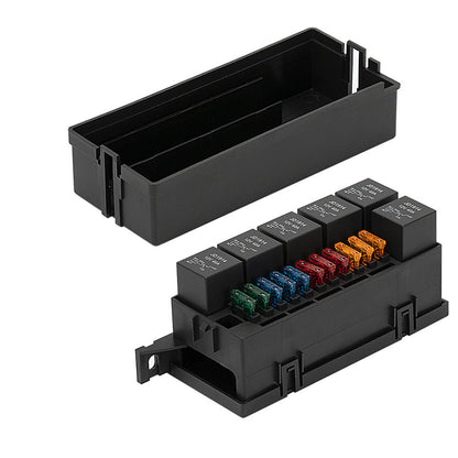 ya 5 8.7 11-Way Relay Fuse Box Kit 12V 40A W/6 Relays And 11 Fuses For Car Trunk Marine