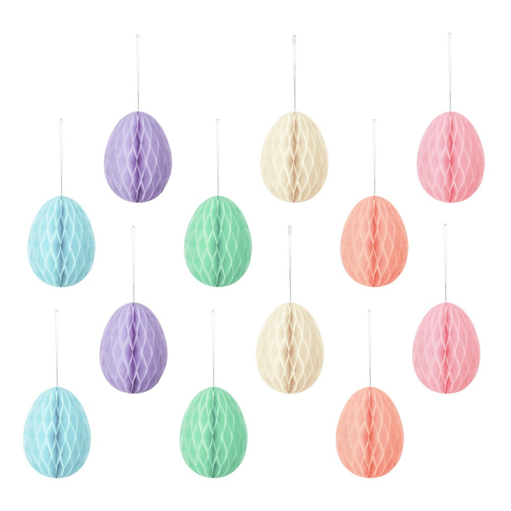 ya 25 12 Pcs Honeycomb Easter Egg Or ment Paper Or ments Decorations Eggs