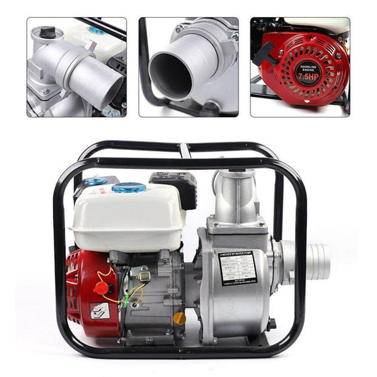 ya 25 Gasoline Water Pump 7.5 HP Portable Gas Powered Water Transfer Pump With Engine
