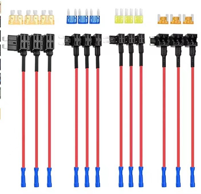 ya 5 8.7 12Pcs Fuse TAP Adapter Kit 12V Car Add Circuit for Mini ATM APM Blade Fuse