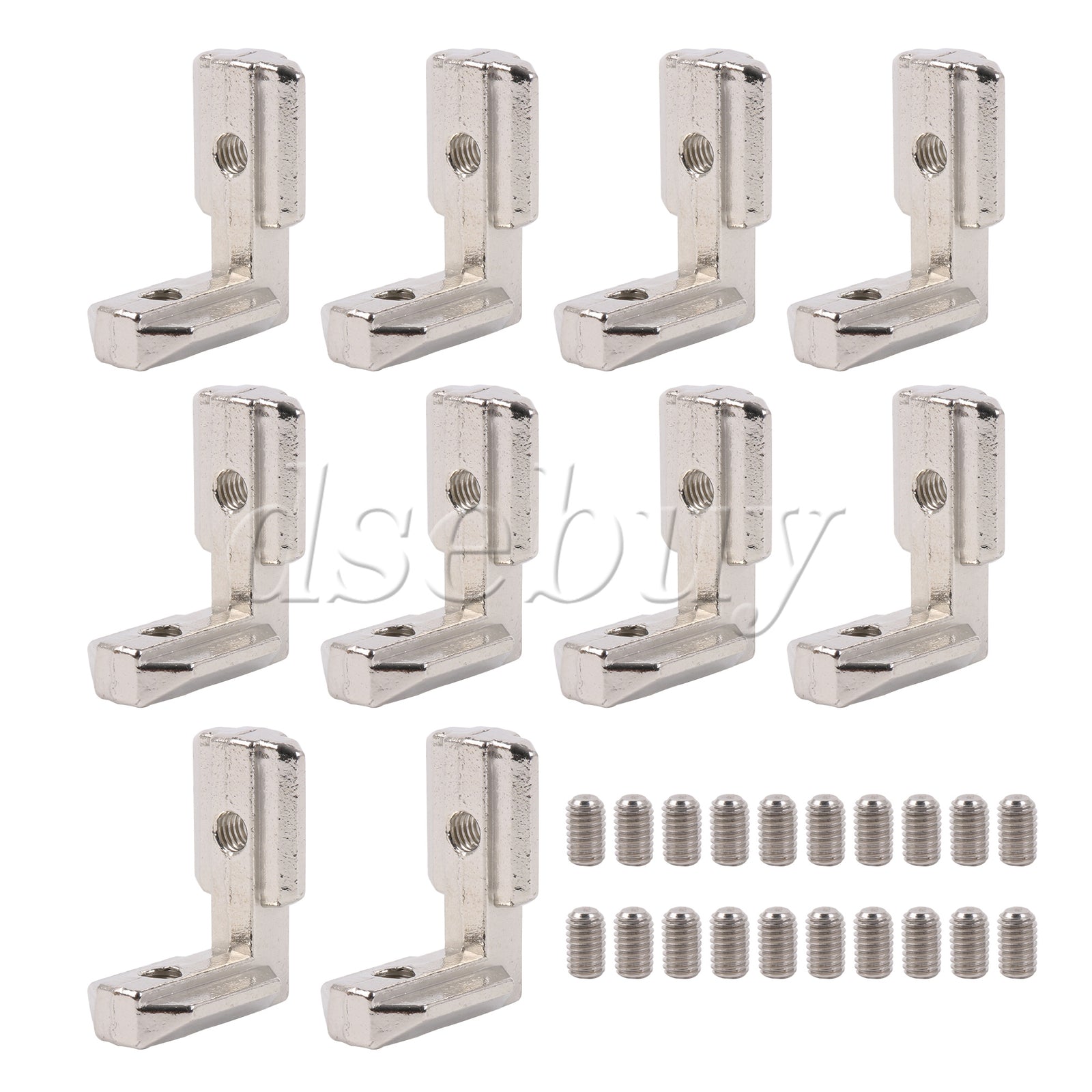 ya 26 10PCS 90 De Interior Joint Brackets Angle Connectors w/ Screws 4040