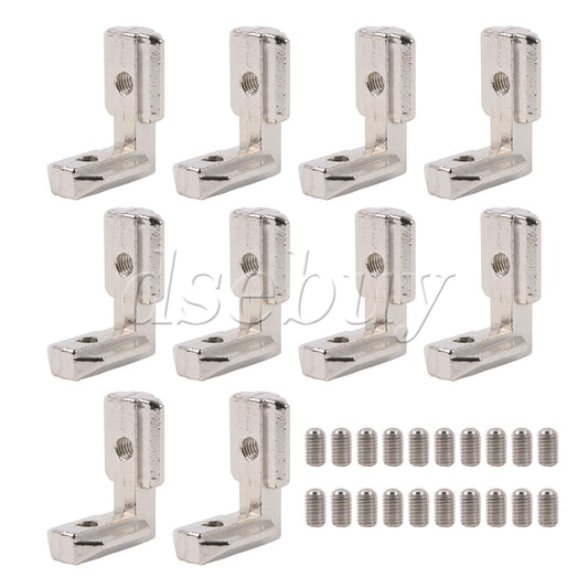 ya 26 10PCS 90 De Interior Joint Brackets Angle Connectors w/ Screws 4040