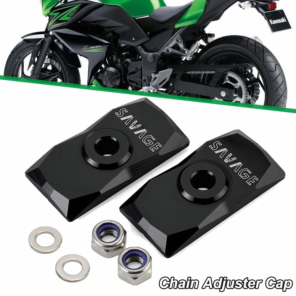 ya 1 7.13 Rear Axle Swingarm Chain Adjuster Cap for KAWASAKI NINJA250R/SL 300 400 EX Z250