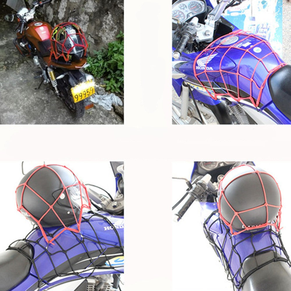 ya 12 5.21 Red Rear Rack Motorcycle Accessories Bike Cargo Rubberband Net Bag Cover