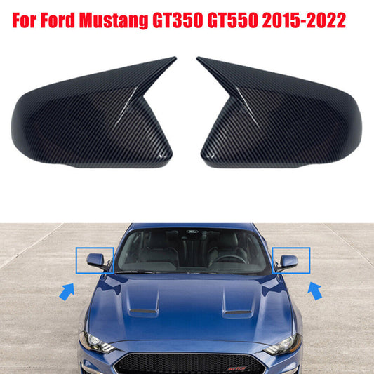 ya 1 8.5.2 Suitable for 2015^2022 for Mustang Carbon Fiber M Corner Mirror Caps. ^