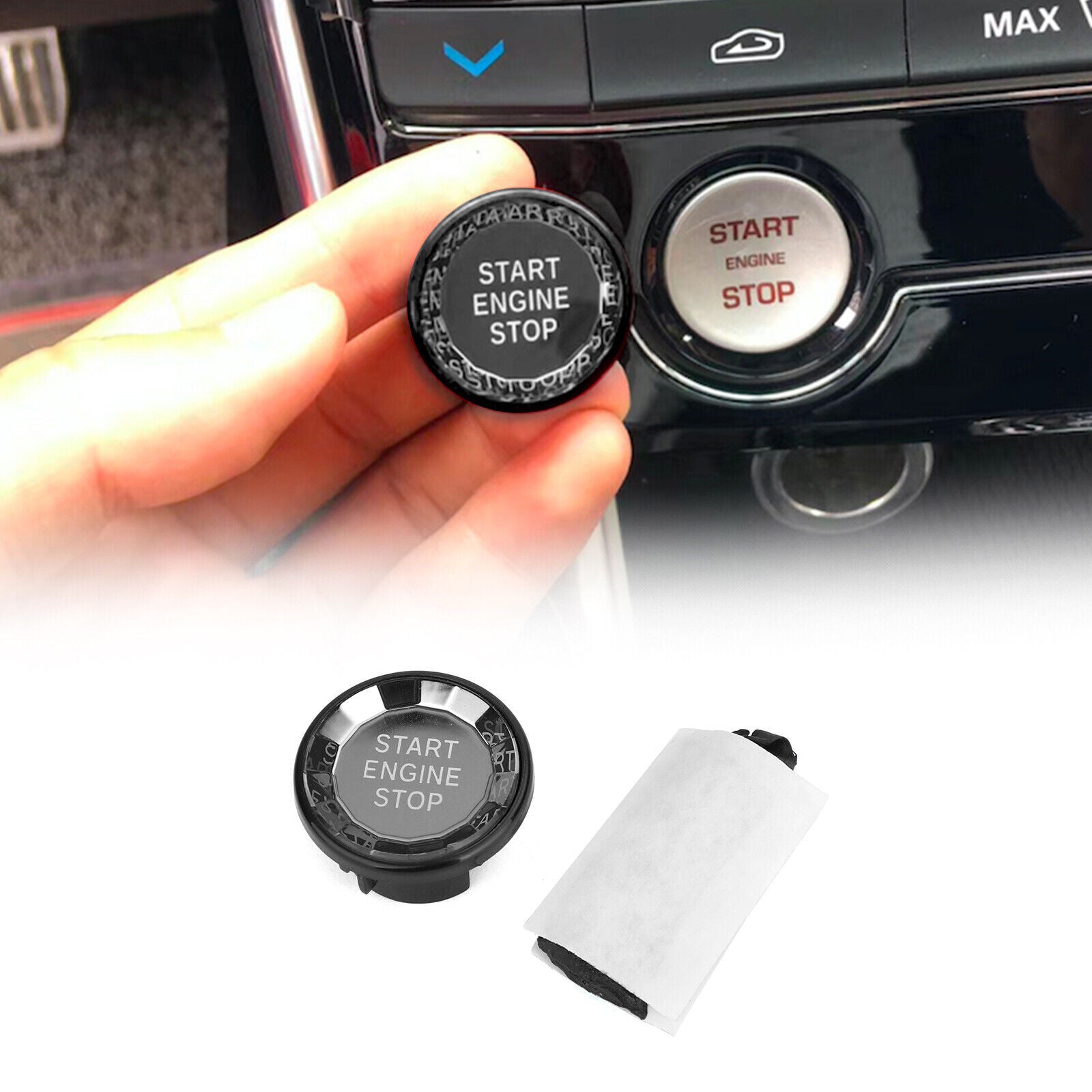ya 1 8.5.2 Engine Start Stop Push Button Knob Switch Decor Cover for Jaguar XF XE F-Pace TE