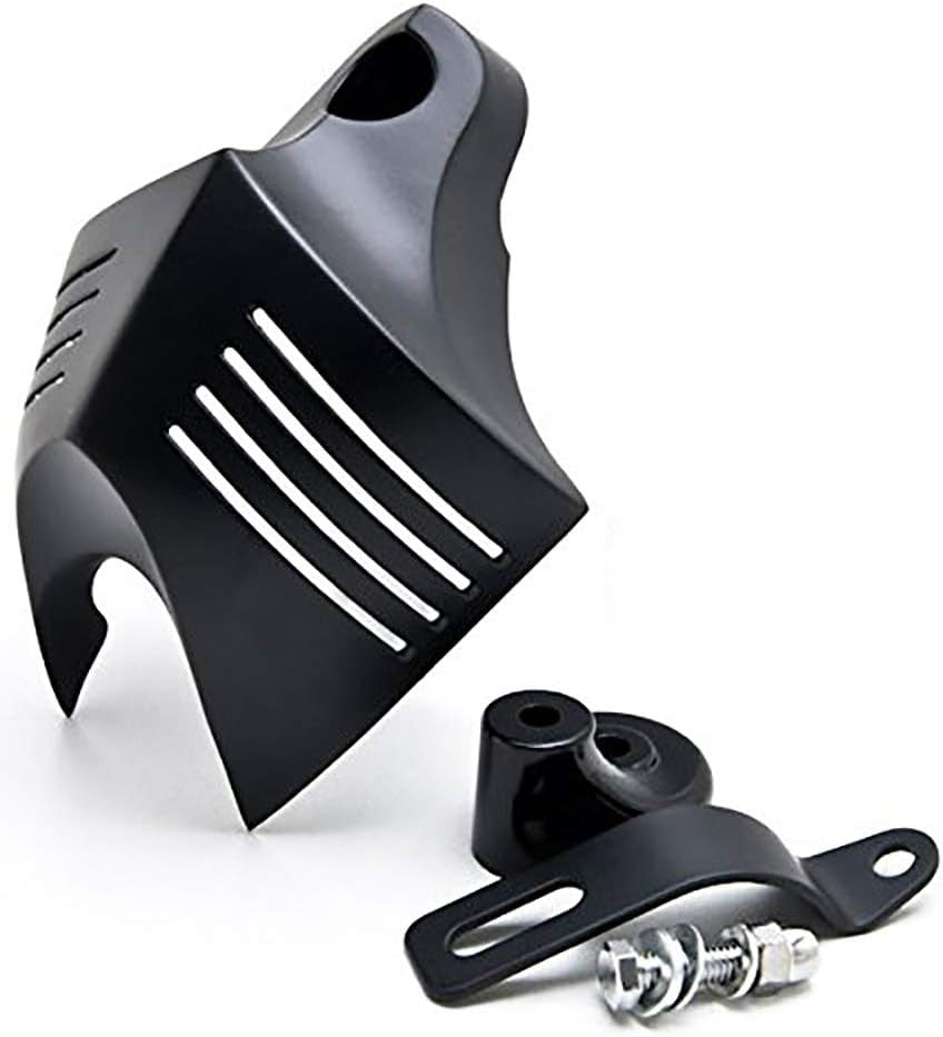 ya 5 8.7 Black motorcycle V-Shield grill horn cover set suitable for Harley Big Twins 1992-2013
