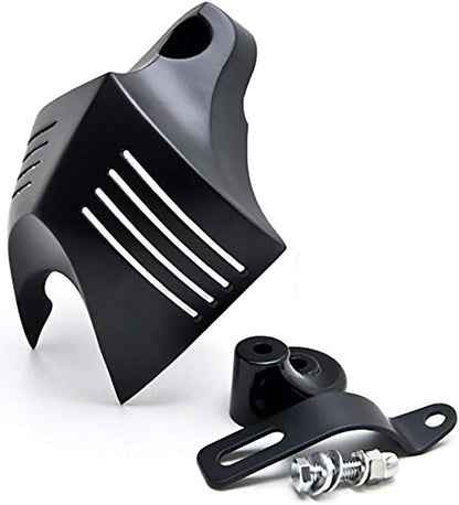 ya 5 8.7 Black motorcycle V-Shield grill horn cover set suitable for Harley Big Twins 1992-2013