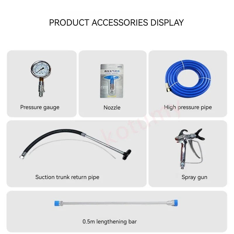 ya 26 4500W 22L Diaphragm Type Electric High-pressure Airless Latex Spraying Machine