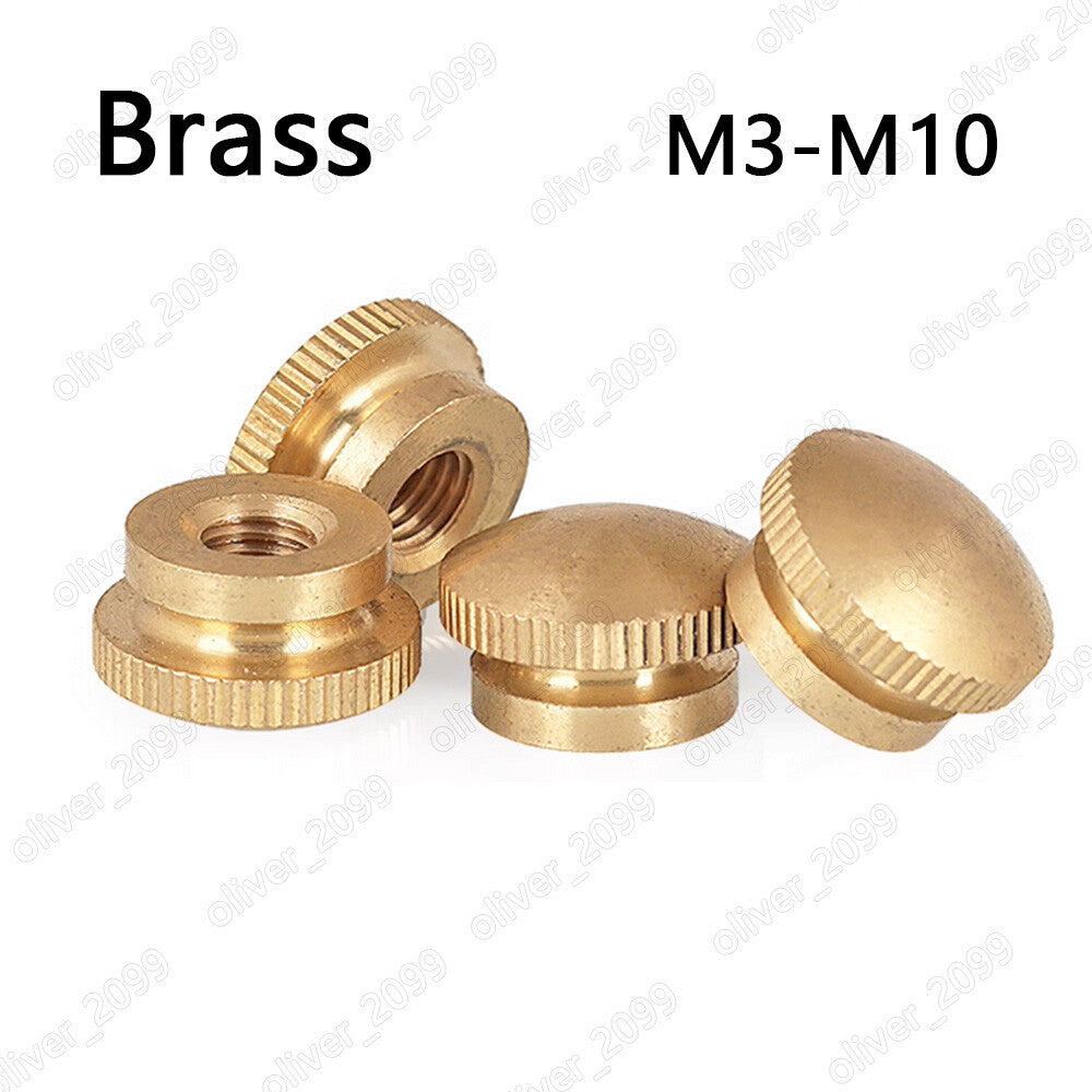 Brass Knurled Thumb Nuts With Collar M3 M4 M5 M6 M8 M10