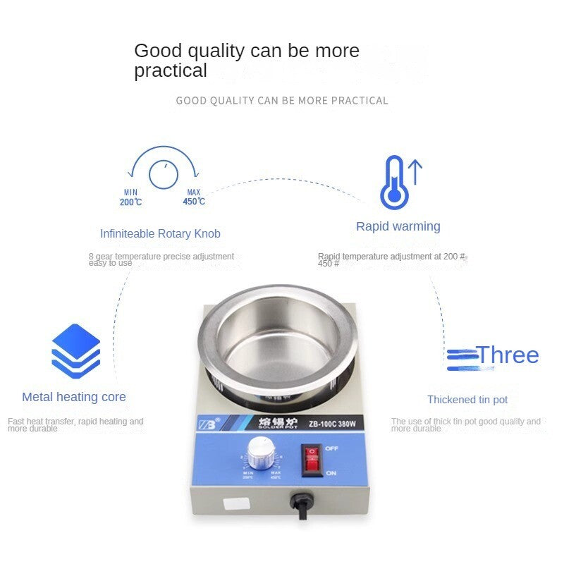 Miniature Solder Pot High Quality Solder Pot THT Series Miniature Solder Pot