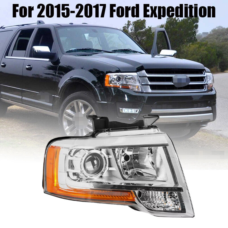 ya 10 10.28 Chrome Projector Right Headlight For 2015-2017 Expedition Passenger Side n