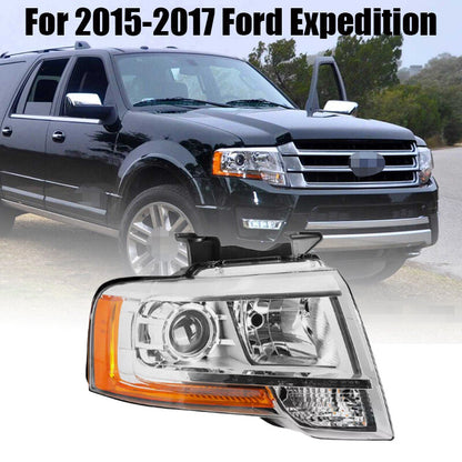 ya 10 10.28 Chrome Projector Right Headlight For 2015-2017 Expedition Passenger Side n