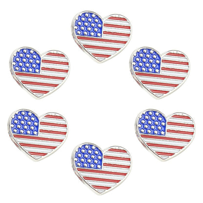 ya 5 8.7 6 Pcs Flag Brooch Memorial Day Lapel Pin Badge States