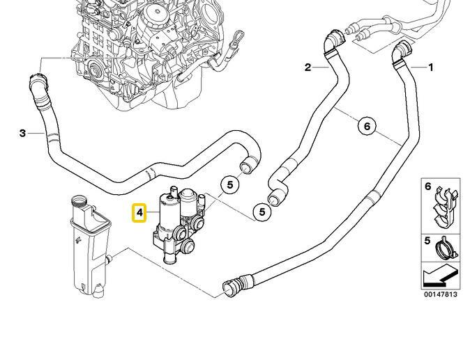 ya 3 6.25 Used heater control valve with auxiliary water pump for BMW E46 X3 318i Z3
