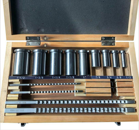 18pc HSS Imperial Keyway Broach Cutter B C Push Type Cutting Tool Metalworking