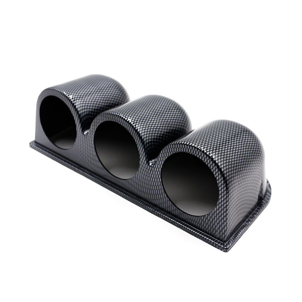 ya 5 8.7 Carbon 2 52mm 3 Triple Holes Dash Car Gauge Meter Pod Mount Holder