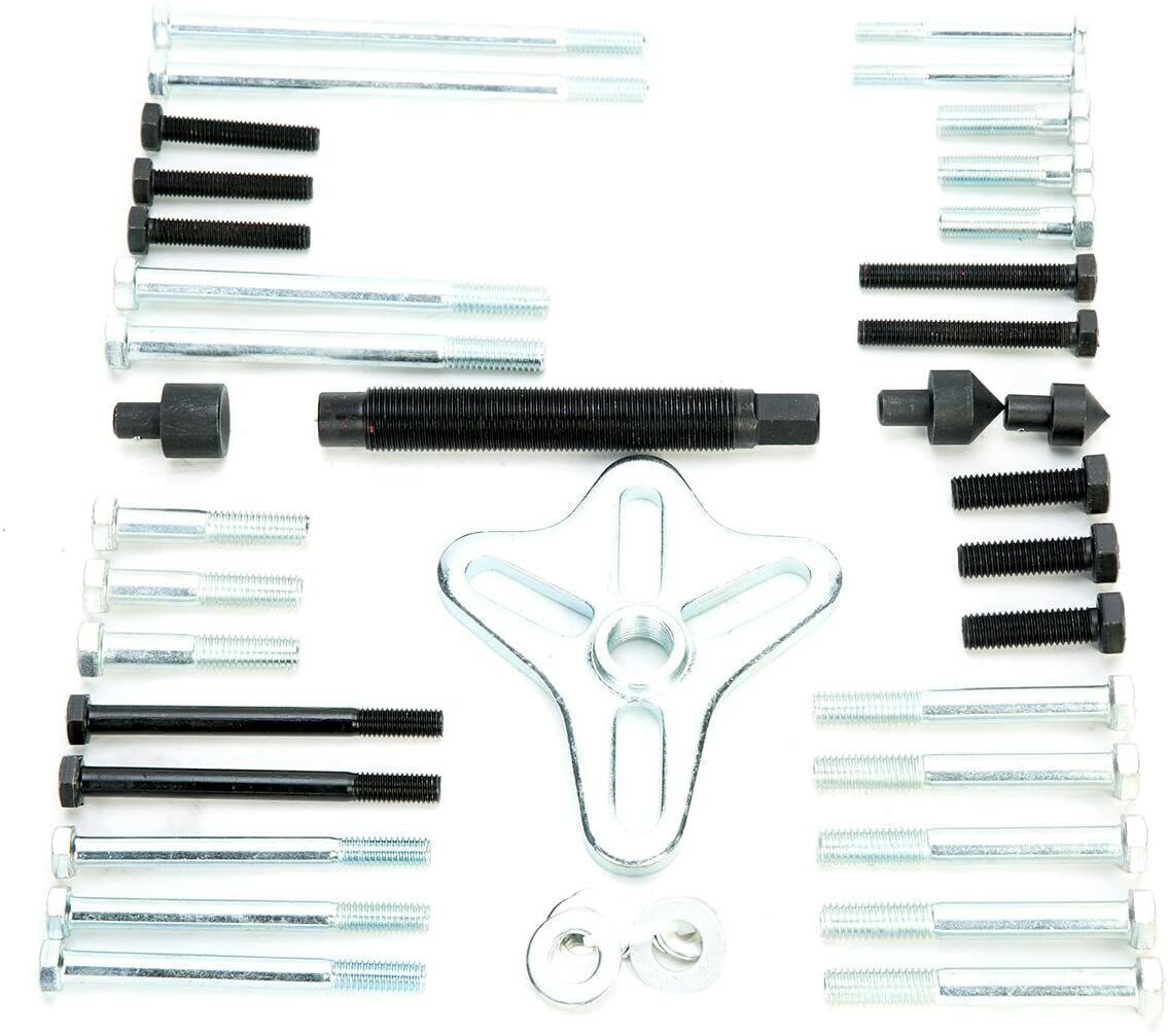 ya 1 7.13 46Pc Harmonic Balancer Gear Puller Steering Wheel Pulley Crank Shaft Removal Set