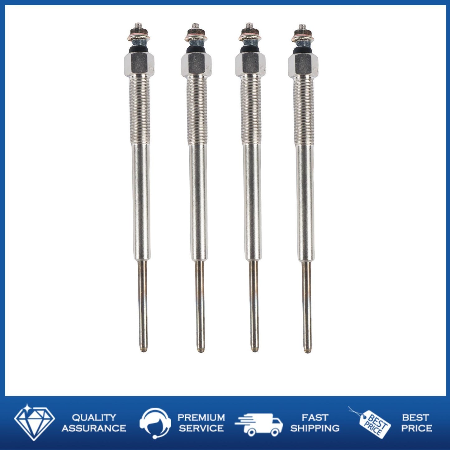 ya 1 7.4 Set of 4 Glow Plugs 8976000960 Fit for Isuzu NPR NQR NRR NPR-HD 4HK1 5.2L Engine
