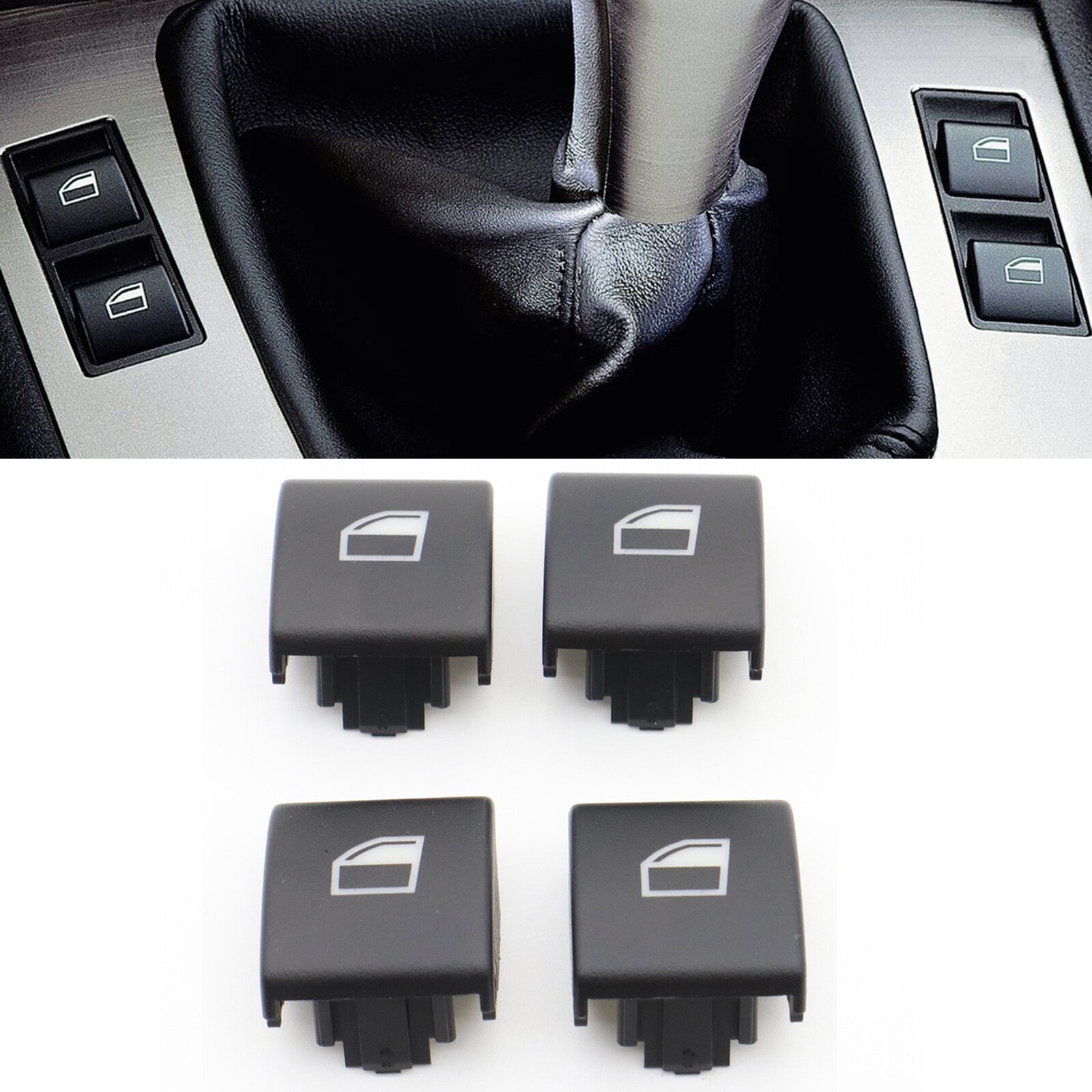 ya 13 4PCS for BMW E46 Window Switch Button Cap 323i 325i 330i M3 328i 323ci 325ci