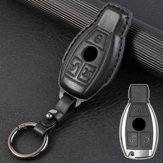 ya 5 6.16 Leather Key Case Cover Remote 3Button for Mercedes-benz A B C E S 2018