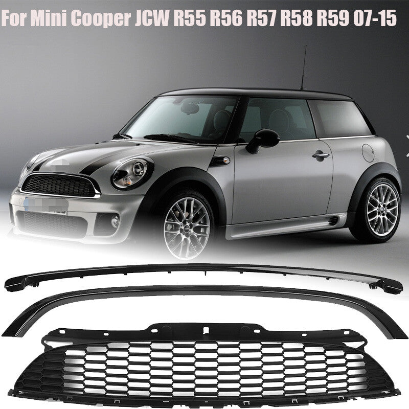 ya 10 10.28 New Front Grill Grille W/ Frame for Mini Cooper JCW R55 R56 R57 R58 R59 200