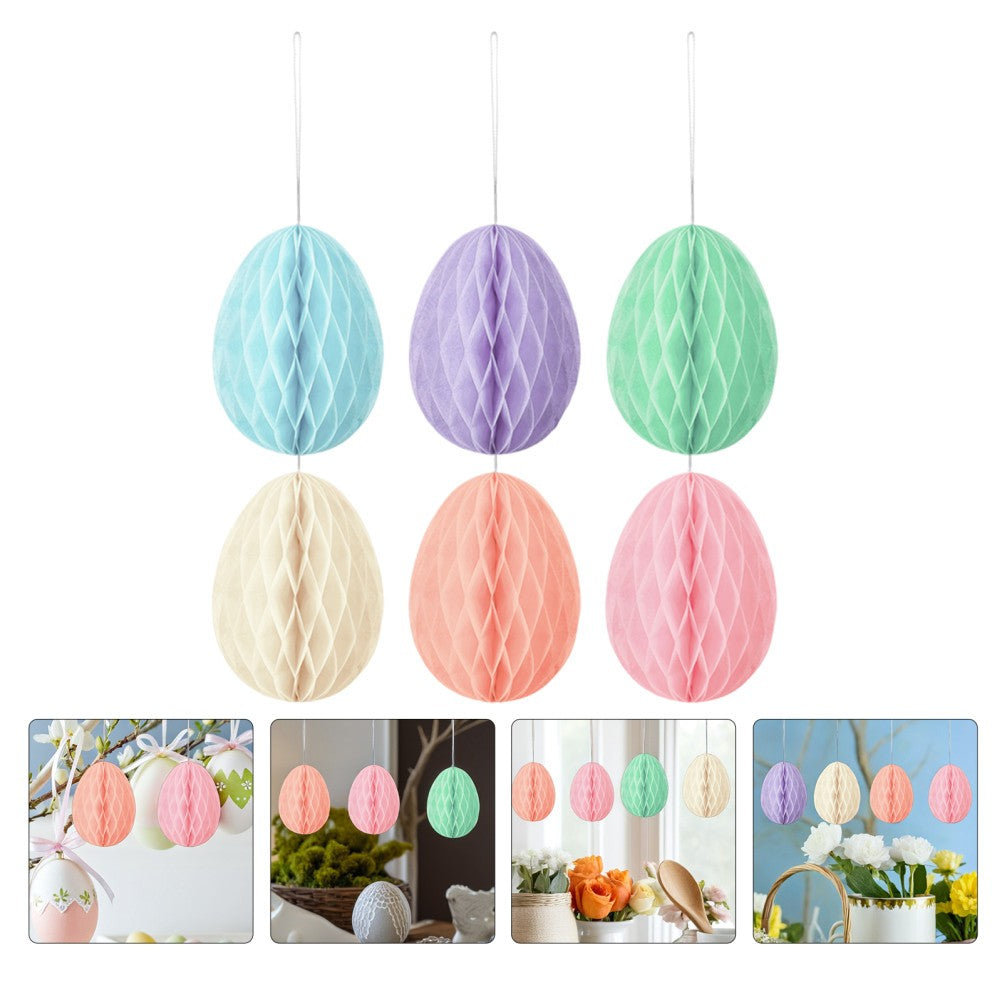 ya 25 12 Pcs Honeycomb Easter Egg Or ment Paper Or ments Decorations Eggs