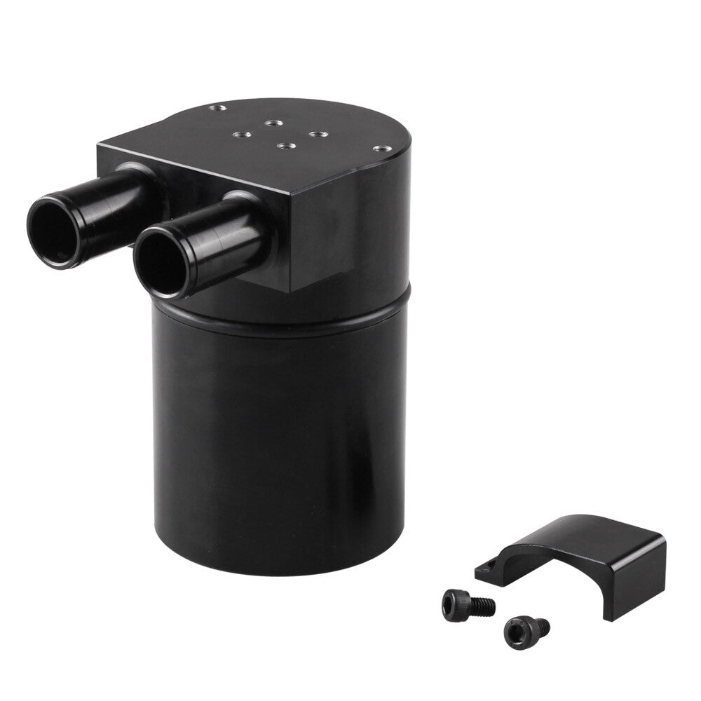 ya 27 6.21 Black Billet Aluminum Oil Catch Can Tank Bottle Baffled for BMW N54 335i 535i