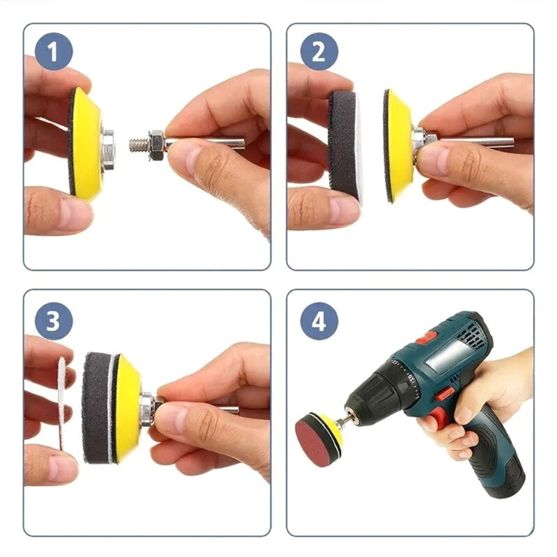 ya 14 100Pcs 1inch/25mm Sanding Discs Wet Dry Sandpaper Replacement Assortments Kits