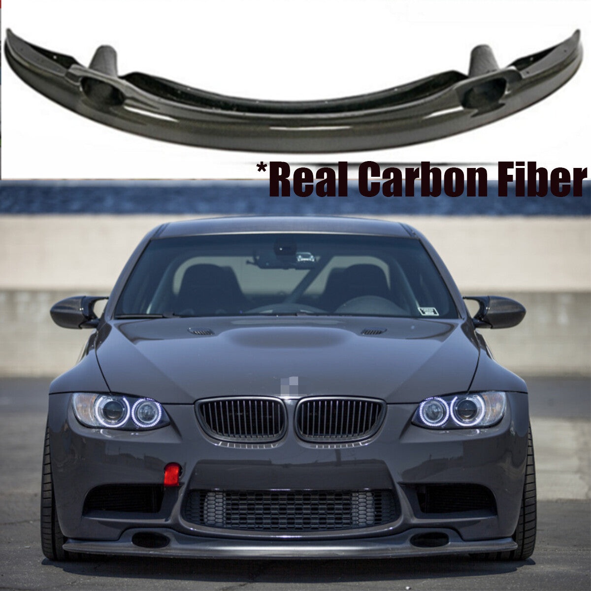 ya 11 10.28 GT4 Style Front Bumper Lip Splitter For 2008-13 E92 E93 E90 M3 Carbon Fiber